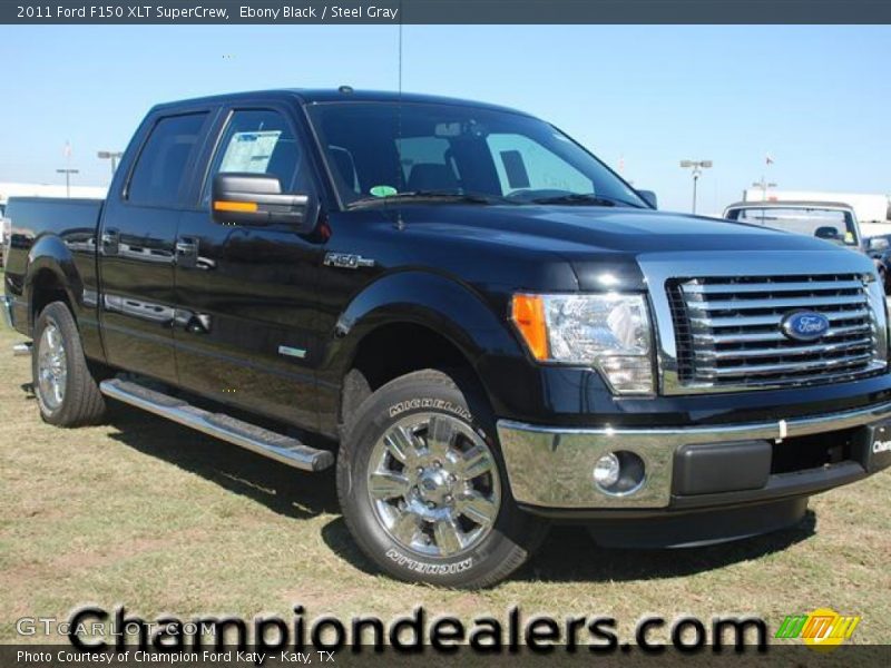 Ebony Black / Steel Gray 2011 Ford F150 XLT SuperCrew
