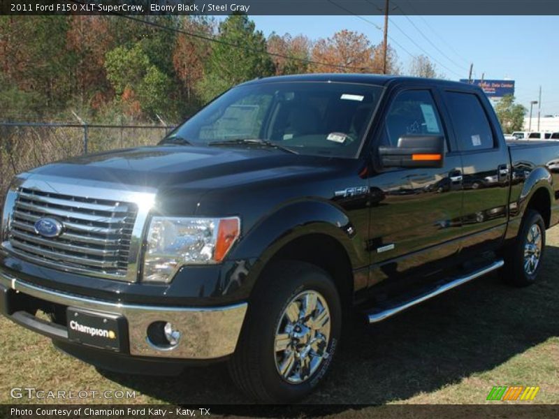 Ebony Black / Steel Gray 2011 Ford F150 XLT SuperCrew