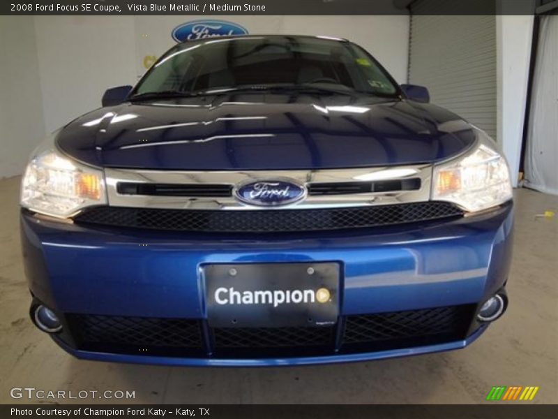 Vista Blue Metallic / Medium Stone 2008 Ford Focus SE Coupe