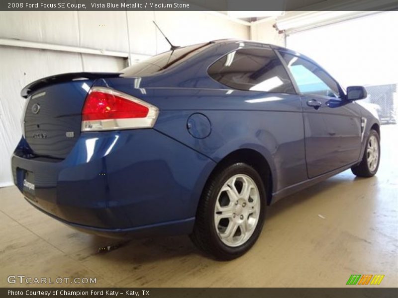 Vista Blue Metallic / Medium Stone 2008 Ford Focus SE Coupe