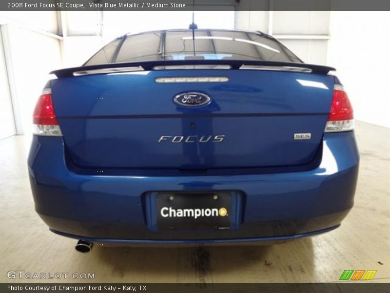 Vista Blue Metallic / Medium Stone 2008 Ford Focus SE Coupe