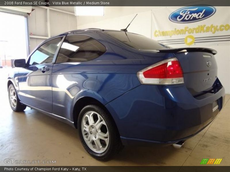 Vista Blue Metallic / Medium Stone 2008 Ford Focus SE Coupe