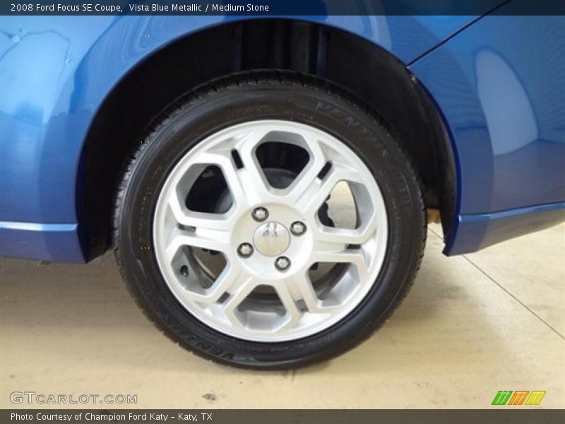 Vista Blue Metallic / Medium Stone 2008 Ford Focus SE Coupe