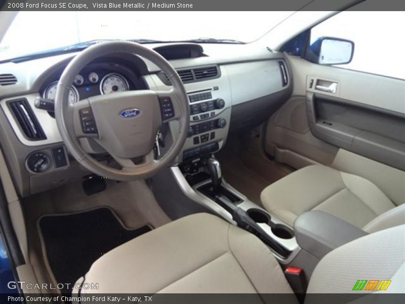 Vista Blue Metallic / Medium Stone 2008 Ford Focus SE Coupe