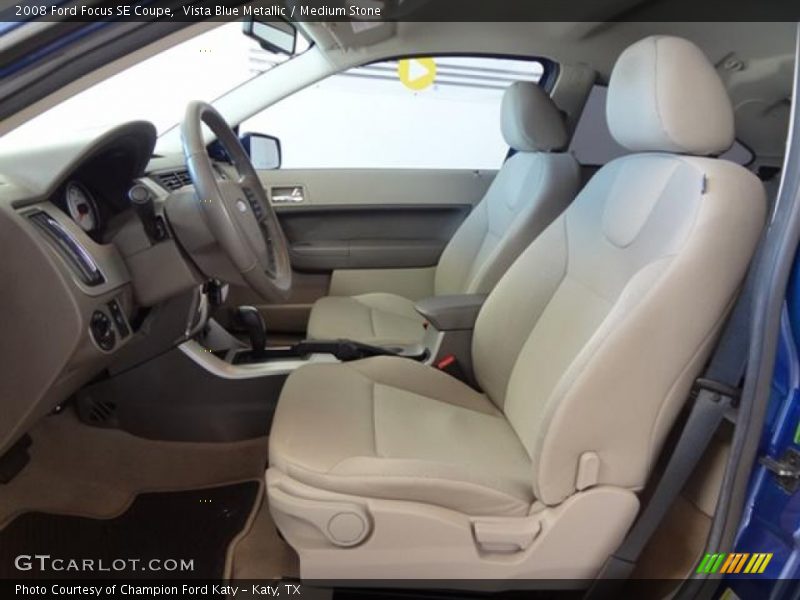Vista Blue Metallic / Medium Stone 2008 Ford Focus SE Coupe