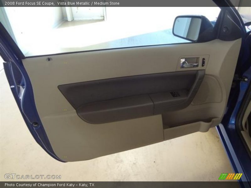 Vista Blue Metallic / Medium Stone 2008 Ford Focus SE Coupe