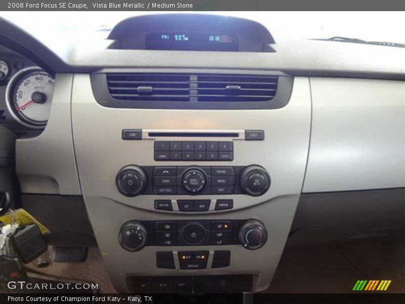 Vista Blue Metallic / Medium Stone 2008 Ford Focus SE Coupe