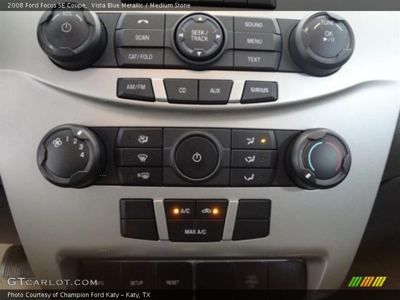 Vista Blue Metallic / Medium Stone 2008 Ford Focus SE Coupe