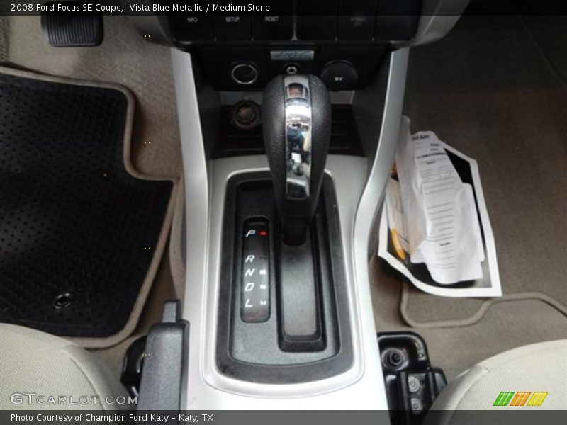 Vista Blue Metallic / Medium Stone 2008 Ford Focus SE Coupe