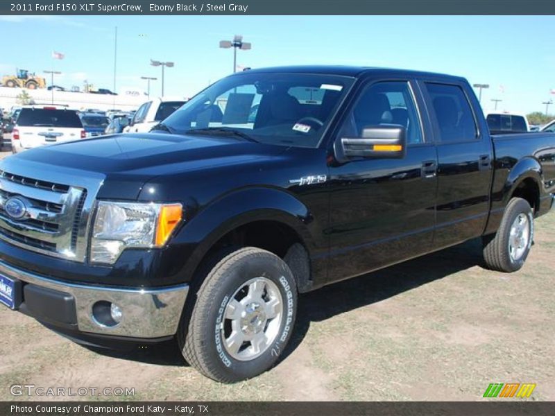 Ebony Black / Steel Gray 2011 Ford F150 XLT SuperCrew