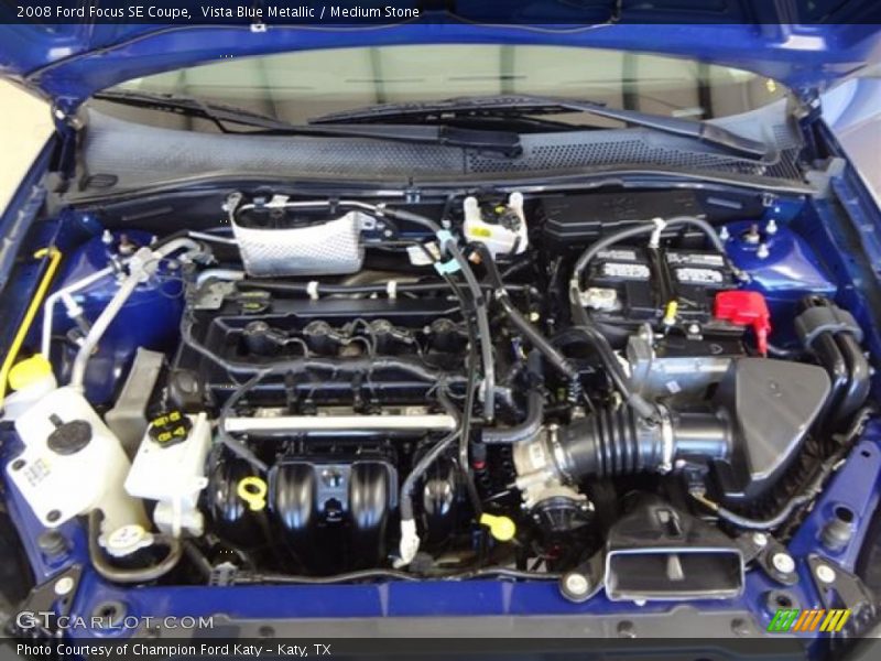 Vista Blue Metallic / Medium Stone 2008 Ford Focus SE Coupe