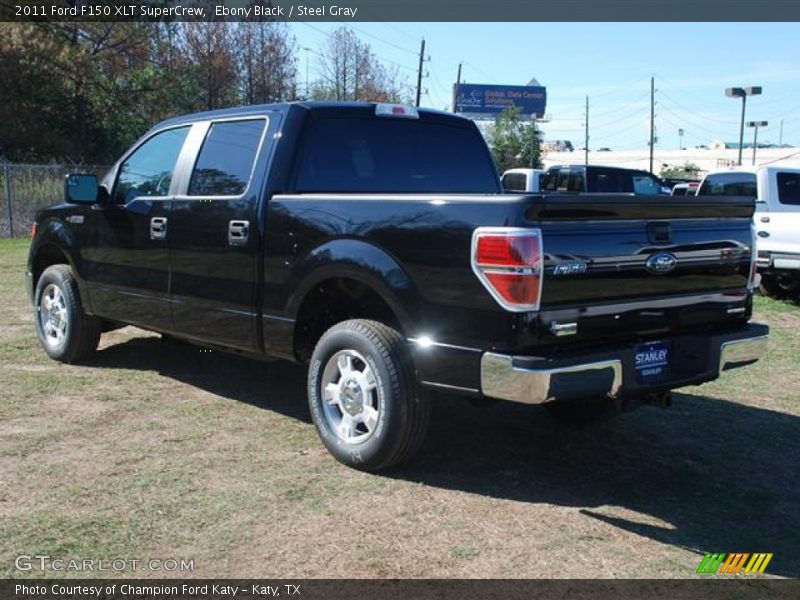 Ebony Black / Steel Gray 2011 Ford F150 XLT SuperCrew