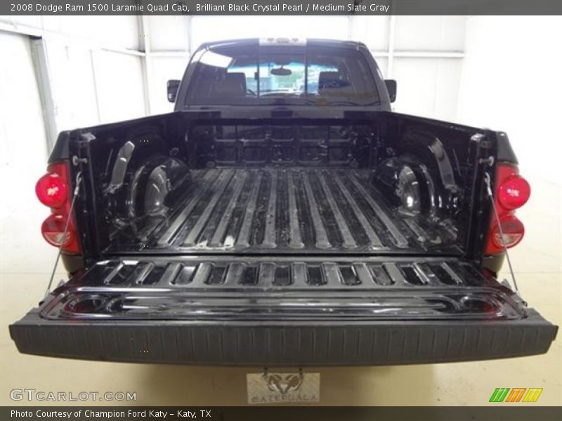 Brilliant Black Crystal Pearl / Medium Slate Gray 2008 Dodge Ram 1500 Laramie Quad Cab