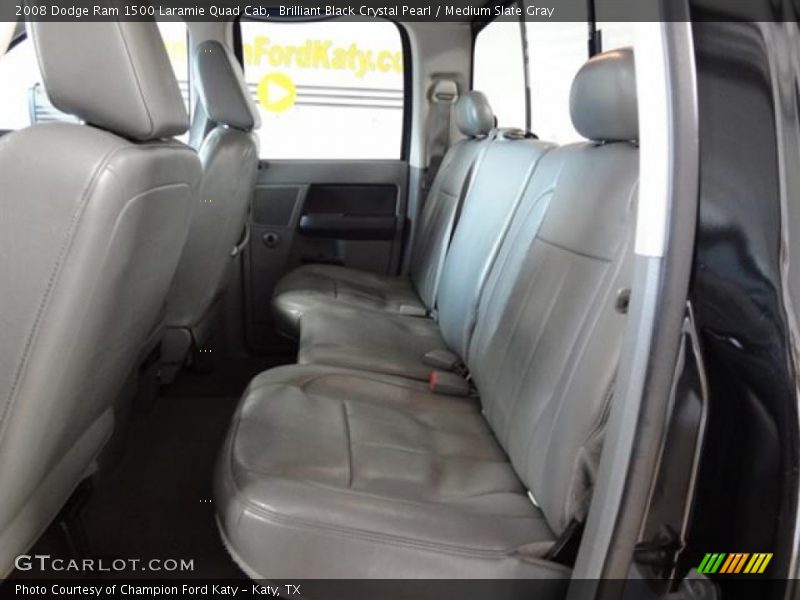 Brilliant Black Crystal Pearl / Medium Slate Gray 2008 Dodge Ram 1500 Laramie Quad Cab