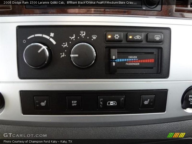 Brilliant Black Crystal Pearl / Medium Slate Gray 2008 Dodge Ram 1500 Laramie Quad Cab