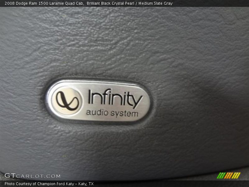 Brilliant Black Crystal Pearl / Medium Slate Gray 2008 Dodge Ram 1500 Laramie Quad Cab