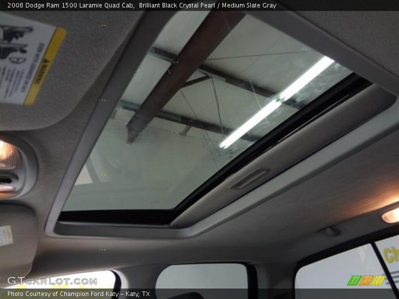 Brilliant Black Crystal Pearl / Medium Slate Gray 2008 Dodge Ram 1500 Laramie Quad Cab