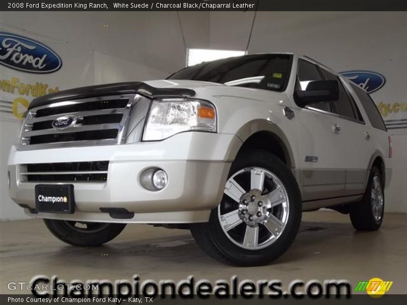 White Suede / Charcoal Black/Chaparral Leather 2008 Ford Expedition King Ranch