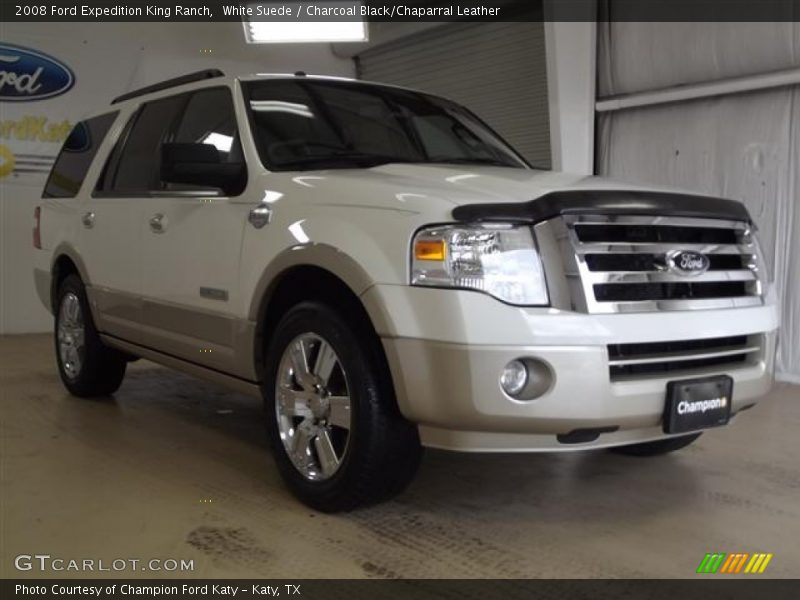 White Suede / Charcoal Black/Chaparral Leather 2008 Ford Expedition King Ranch