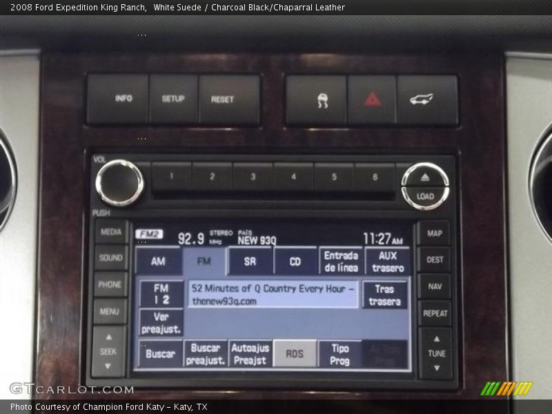 White Suede / Charcoal Black/Chaparral Leather 2008 Ford Expedition King Ranch