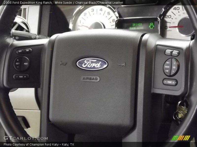 White Suede / Charcoal Black/Chaparral Leather 2008 Ford Expedition King Ranch