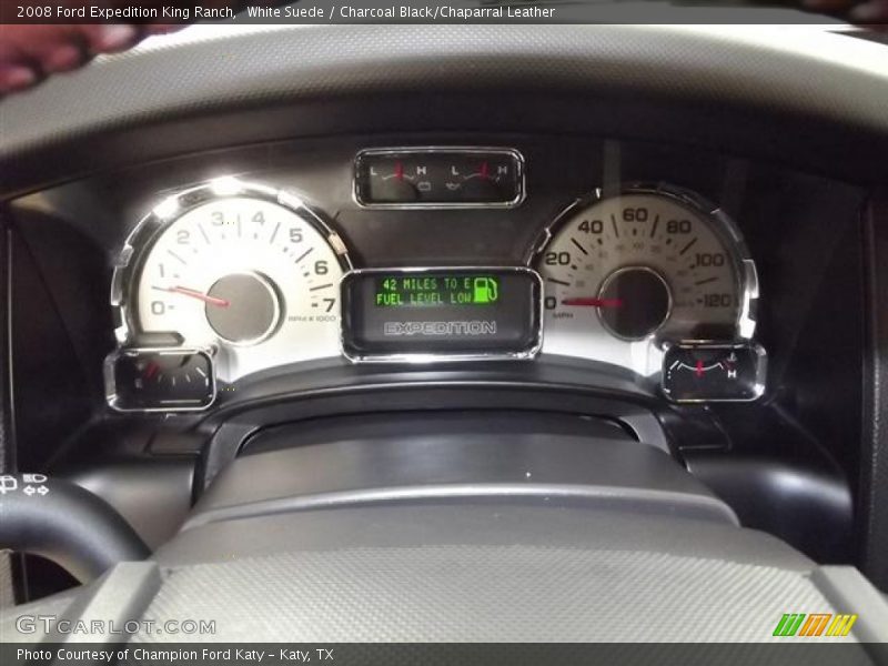 White Suede / Charcoal Black/Chaparral Leather 2008 Ford Expedition King Ranch