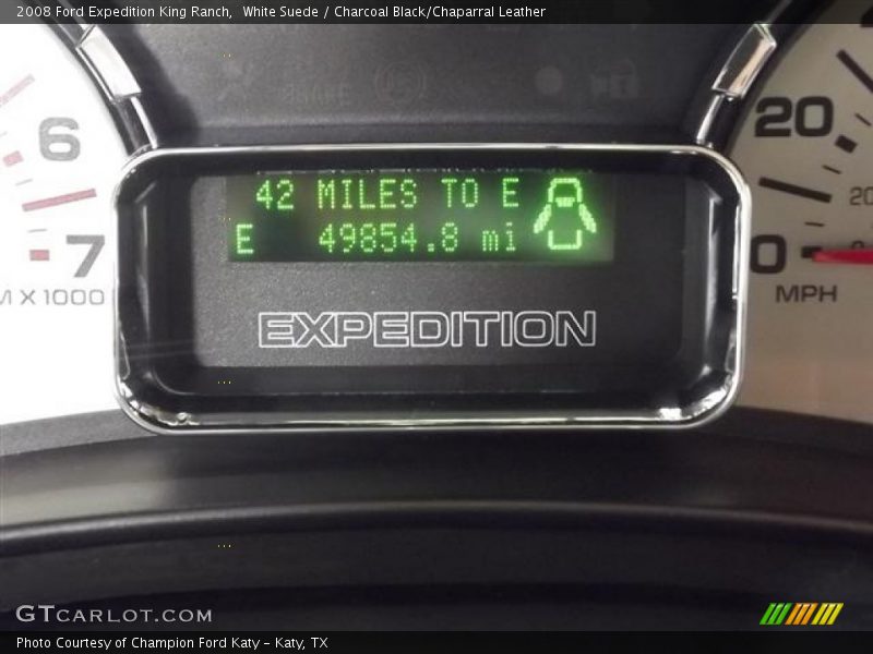 White Suede / Charcoal Black/Chaparral Leather 2008 Ford Expedition King Ranch