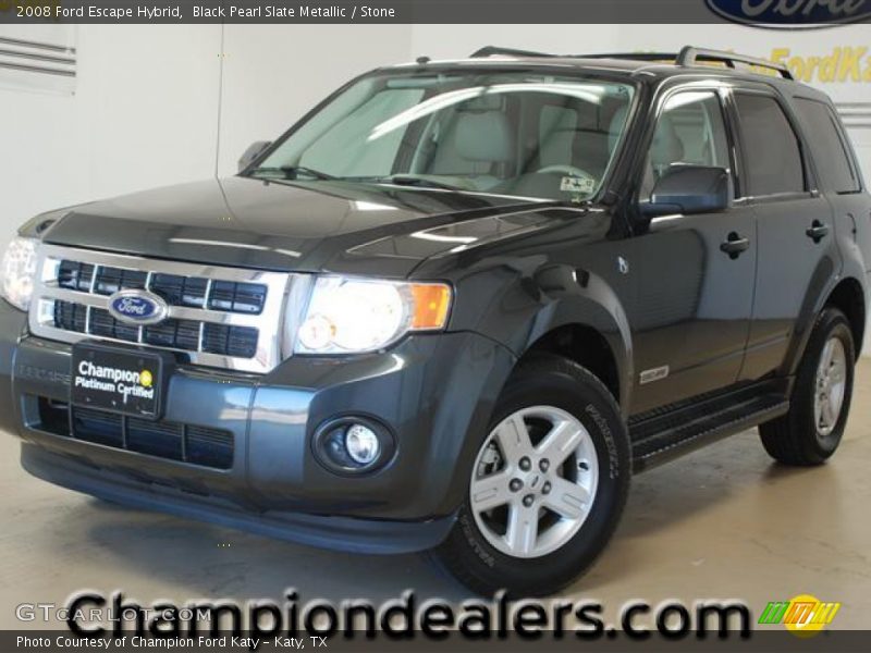 Black Pearl Slate Metallic / Stone 2008 Ford Escape Hybrid