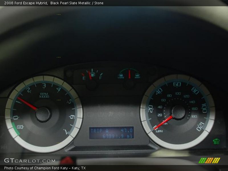 Black Pearl Slate Metallic / Stone 2008 Ford Escape Hybrid