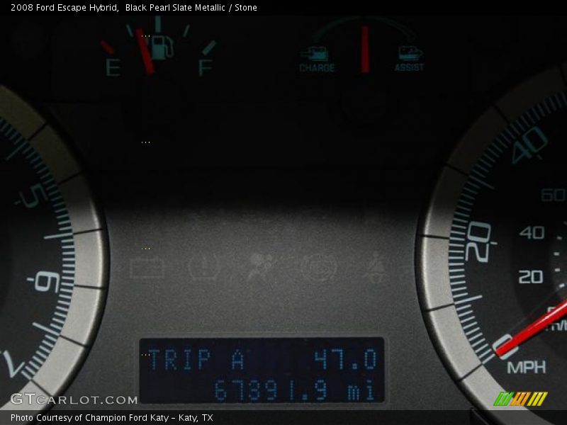 Black Pearl Slate Metallic / Stone 2008 Ford Escape Hybrid