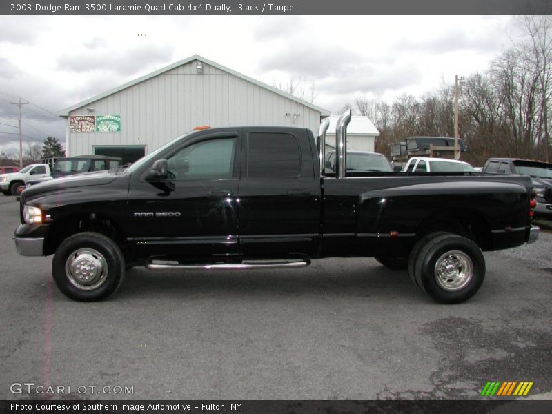 Black / Taupe 2003 Dodge Ram 3500 Laramie Quad Cab 4x4 Dually
