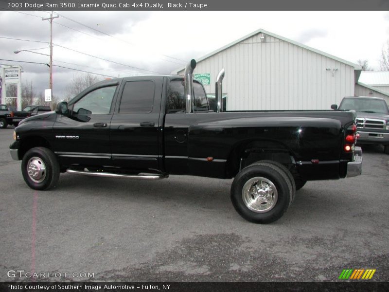 Black / Taupe 2003 Dodge Ram 3500 Laramie Quad Cab 4x4 Dually