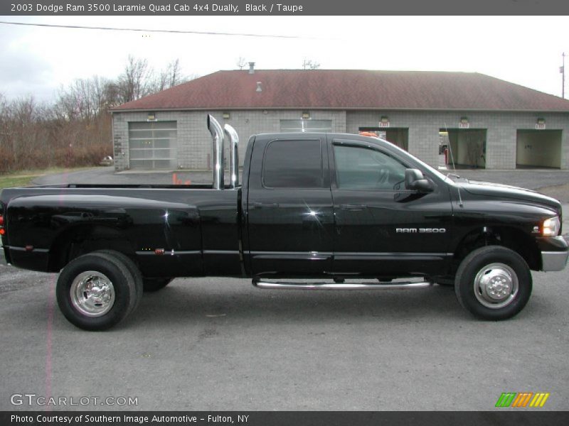 Black / Taupe 2003 Dodge Ram 3500 Laramie Quad Cab 4x4 Dually