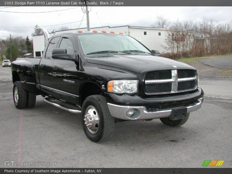 Black / Taupe 2003 Dodge Ram 3500 Laramie Quad Cab 4x4 Dually