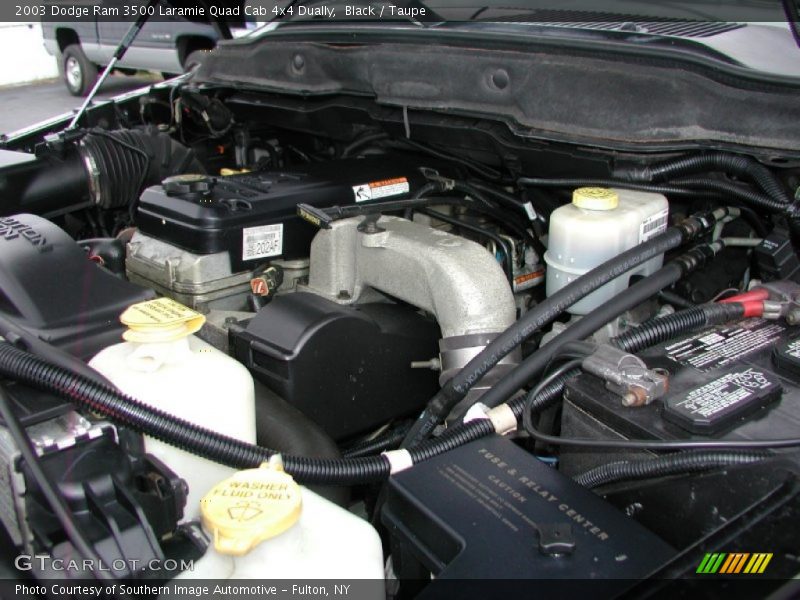 Black / Taupe 2003 Dodge Ram 3500 Laramie Quad Cab 4x4 Dually