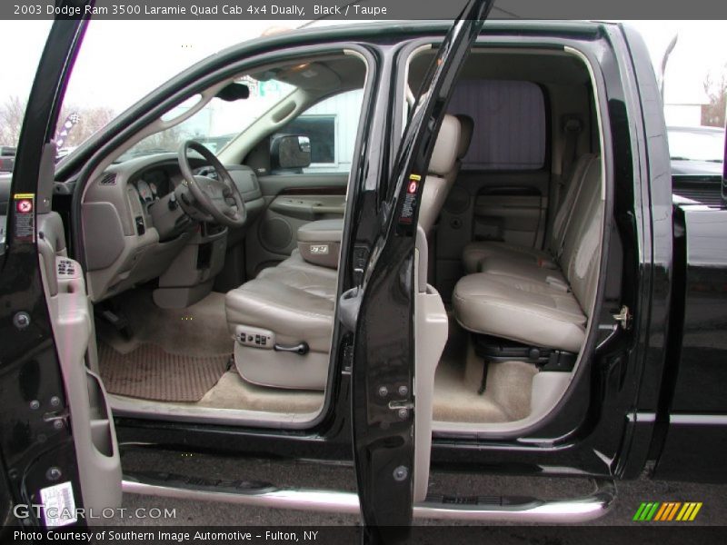 Black / Taupe 2003 Dodge Ram 3500 Laramie Quad Cab 4x4 Dually