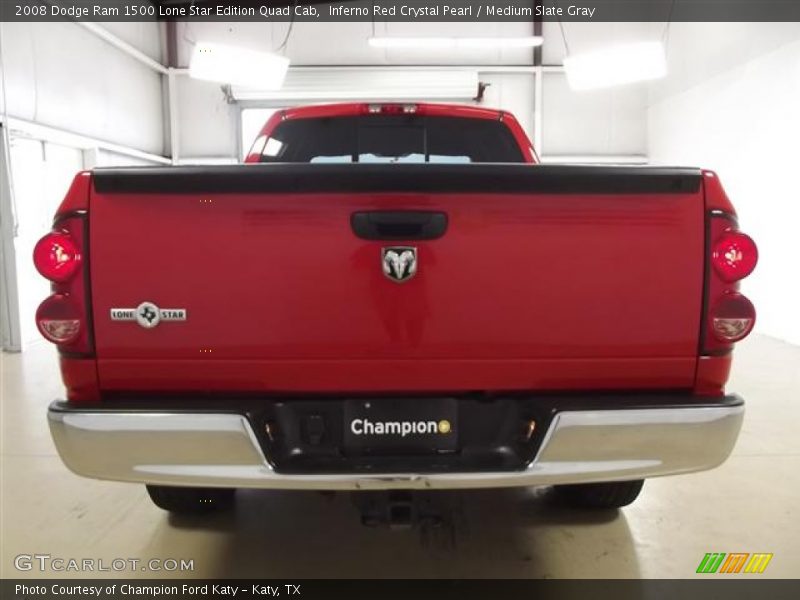 Inferno Red Crystal Pearl / Medium Slate Gray 2008 Dodge Ram 1500 Lone Star Edition Quad Cab