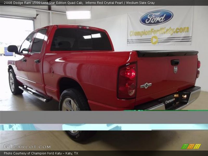 Inferno Red Crystal Pearl / Medium Slate Gray 2008 Dodge Ram 1500 Lone Star Edition Quad Cab