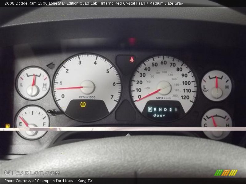 Inferno Red Crystal Pearl / Medium Slate Gray 2008 Dodge Ram 1500 Lone Star Edition Quad Cab