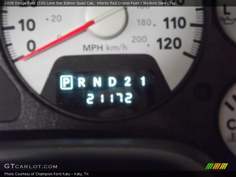 Inferno Red Crystal Pearl / Medium Slate Gray 2008 Dodge Ram 1500 Lone Star Edition Quad Cab