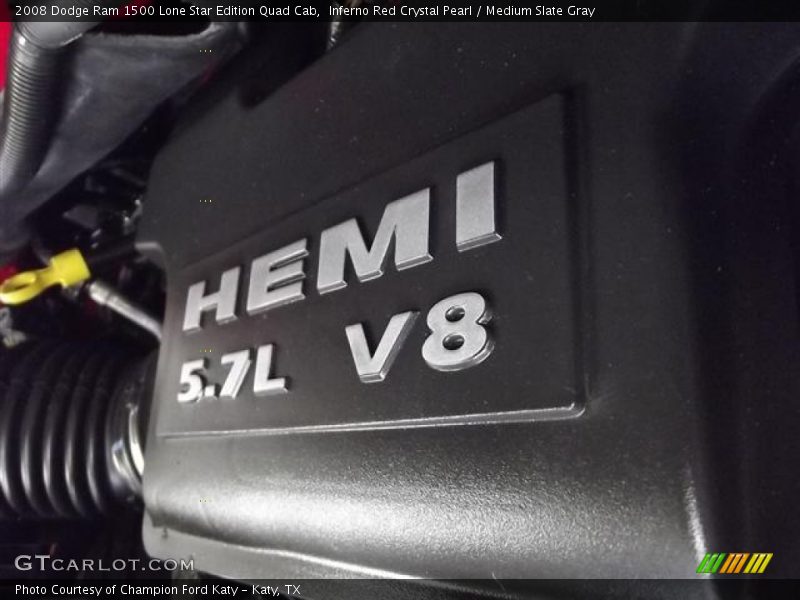 Inferno Red Crystal Pearl / Medium Slate Gray 2008 Dodge Ram 1500 Lone Star Edition Quad Cab
