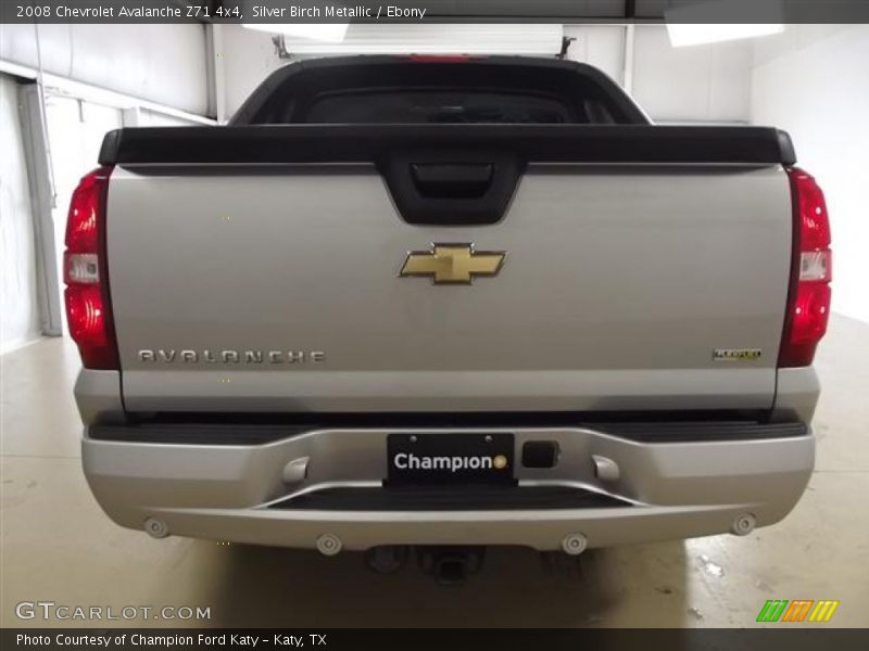 Silver Birch Metallic / Ebony 2008 Chevrolet Avalanche Z71 4x4