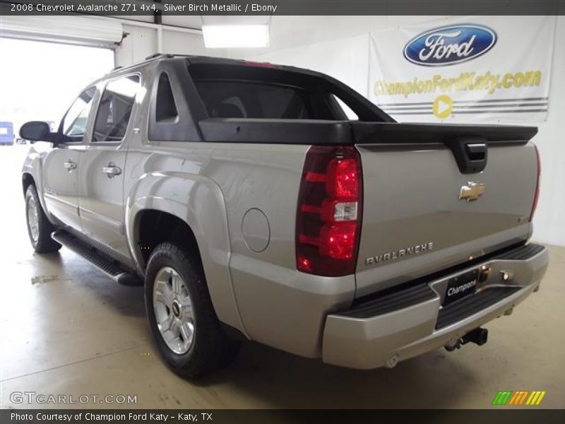 Silver Birch Metallic / Ebony 2008 Chevrolet Avalanche Z71 4x4