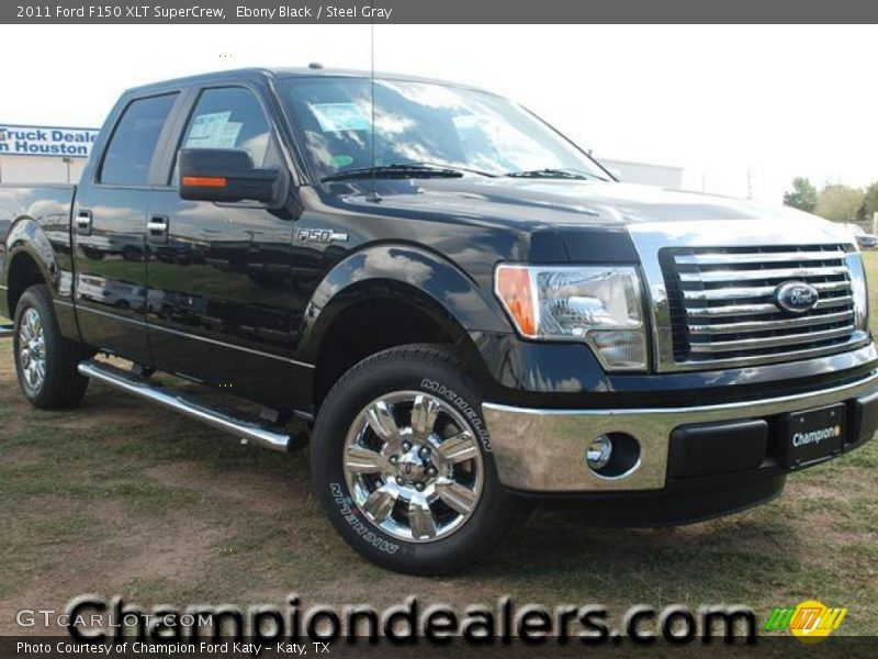 Ebony Black / Steel Gray 2011 Ford F150 XLT SuperCrew