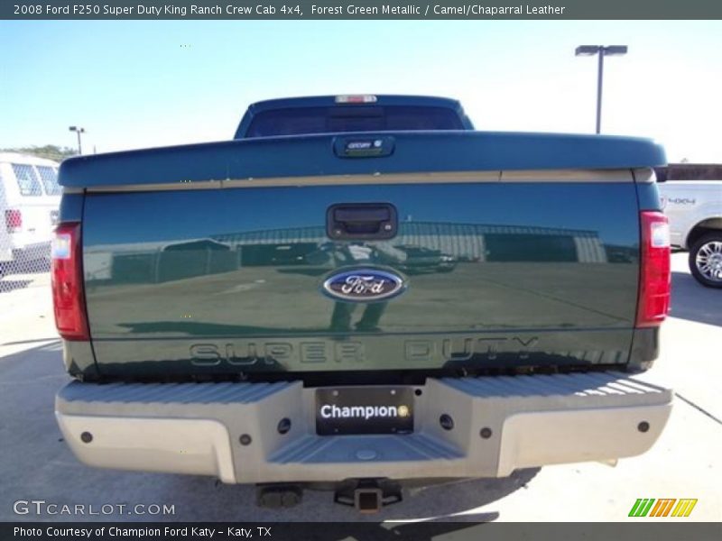 Forest Green Metallic / Camel/Chaparral Leather 2008 Ford F250 Super Duty King Ranch Crew Cab 4x4