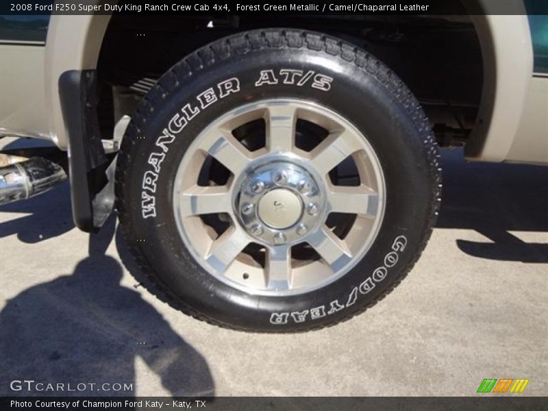 Forest Green Metallic / Camel/Chaparral Leather 2008 Ford F250 Super Duty King Ranch Crew Cab 4x4