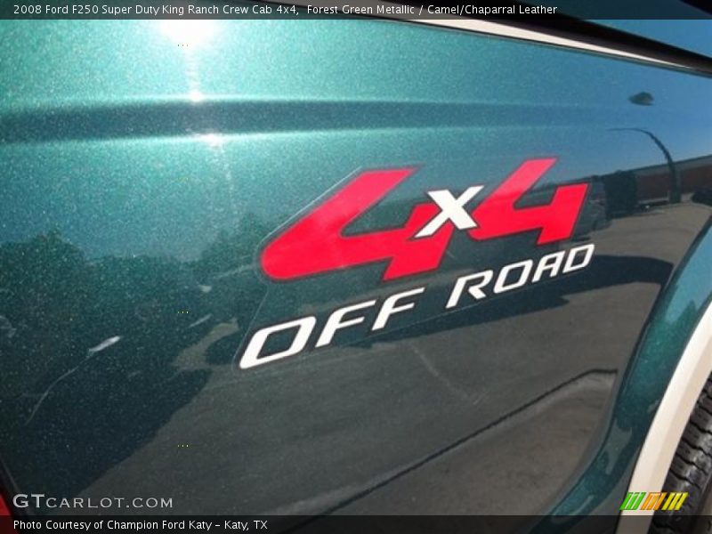 Forest Green Metallic / Camel/Chaparral Leather 2008 Ford F250 Super Duty King Ranch Crew Cab 4x4