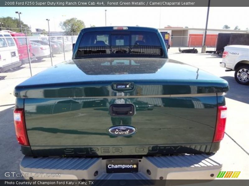 Forest Green Metallic / Camel/Chaparral Leather 2008 Ford F250 Super Duty King Ranch Crew Cab 4x4