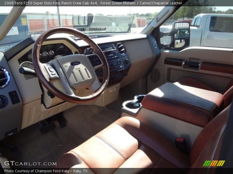 Forest Green Metallic / Camel/Chaparral Leather 2008 Ford F250 Super Duty King Ranch Crew Cab 4x4
