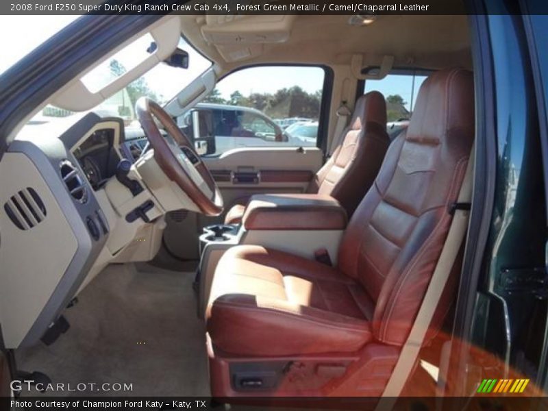Forest Green Metallic / Camel/Chaparral Leather 2008 Ford F250 Super Duty King Ranch Crew Cab 4x4